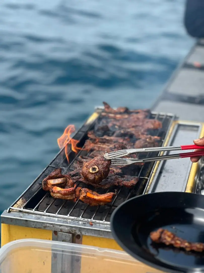 BBQ on the boat